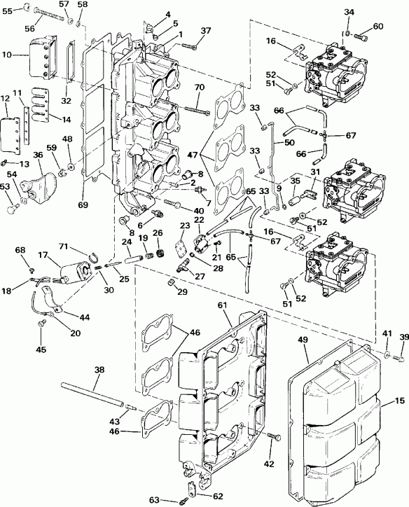 ��������� ��������� EVINRUDE E155WTXEIB 1991  - take Manifold - take ���������