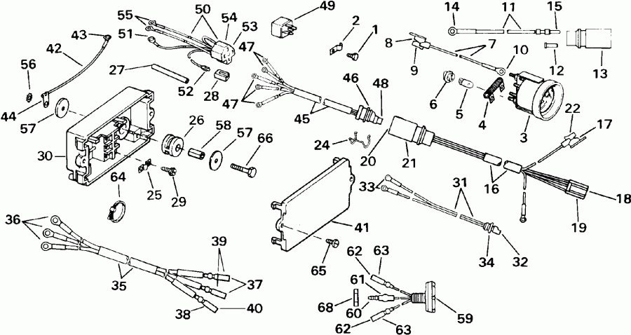 ��������� ����� EVINRUDE E155WTXEIB 1991  - wer Trim/tilt Electrical / wer Trim / tilt ���������
