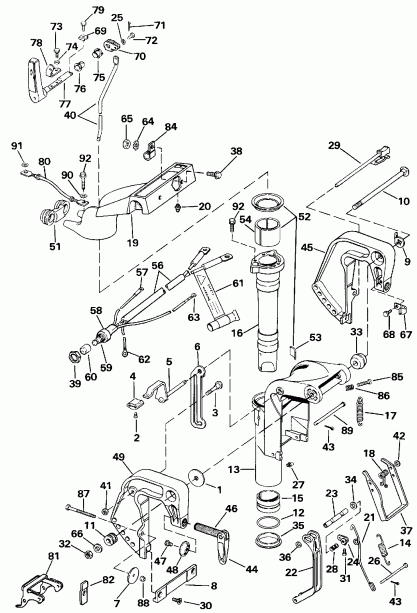 ����� Evinrude E15EEIA 1991  - dsection (10sel Only)