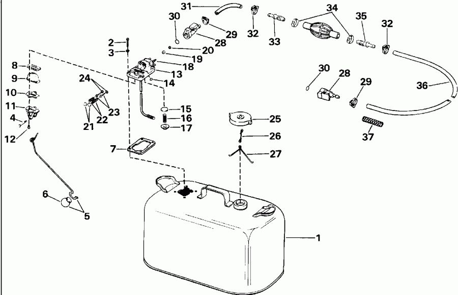 ��������� ��������� EVINRUDE E15REIA 1991  - el Tank