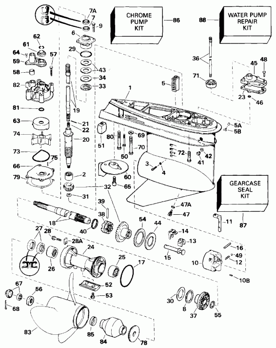  EVINRUDE E175GLEIS 1991  - Standard Rotation