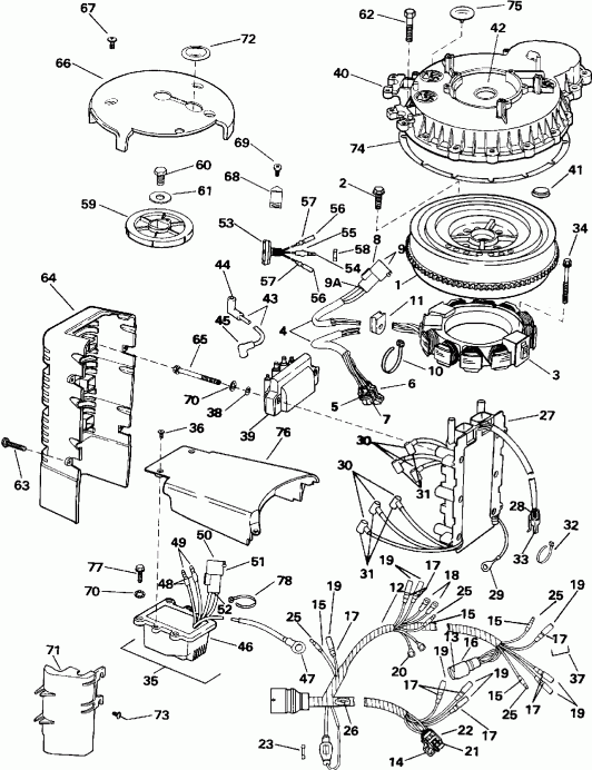 ��������� ����� EVINRUDE E175GLEIS 1991  - nition System / nition System
