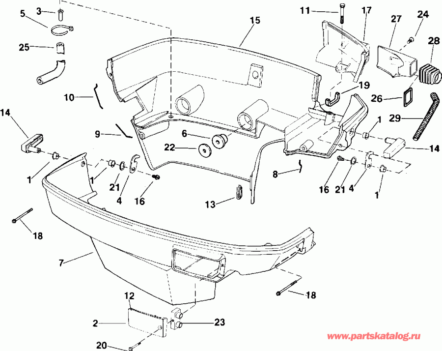 ��������� �������� ����� Evinrude E175GLEIS 1991  - wer Engine Cover
