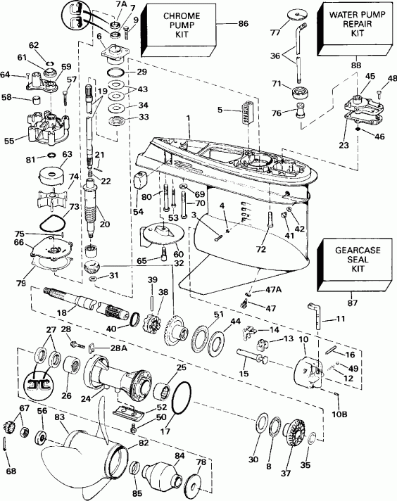 �������� ����� EVINRUDE E175TXEID 1991  - Standard Rotation / �������� Rotation