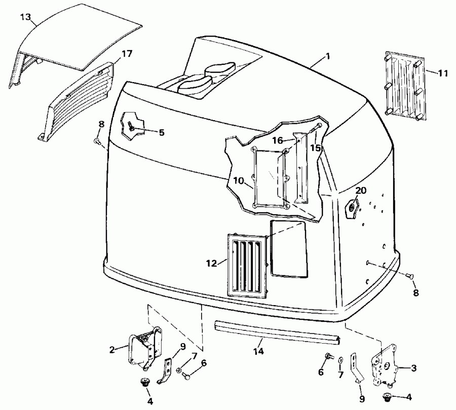 ��������� ��������� Evinrude E200STLEID 1991  - Johnson - 200 Stl, Ve200sl / Johnson - 200 Stl, Ve200sl