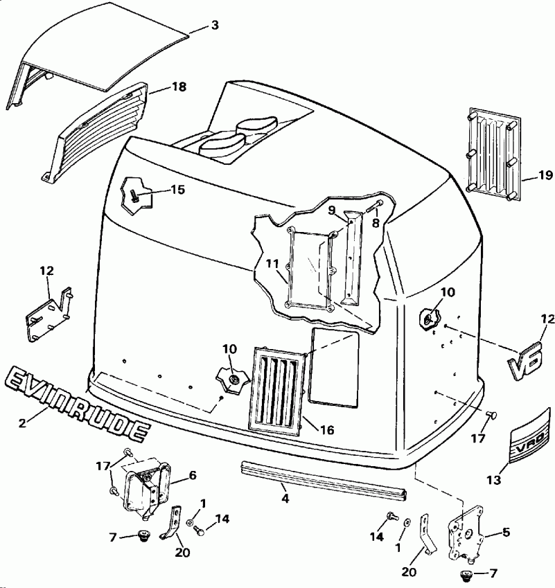 ��������� EVINRUDE E200TXEIB 1991  - Evinrude - 200 Stl Ve200sl Models - Evinrude - 200 Stl Ve200sl Models