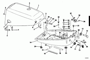 ������ ��������� (�����) - Johnson - 200 Stl, Ve200sl (Engine Cover - Johnson - 200 Stl, Ve200sl)