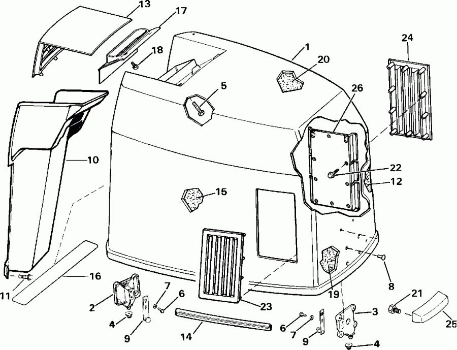 ��������� ��������� EVINRUDE E250CXEIE 1991  - Johnson 300 Models / Johnson 300 Models
