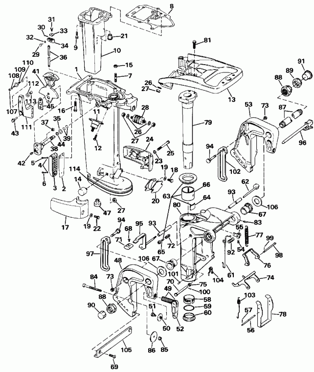 ��������� ����� Evinrude E30EEIC 1991  - dsection