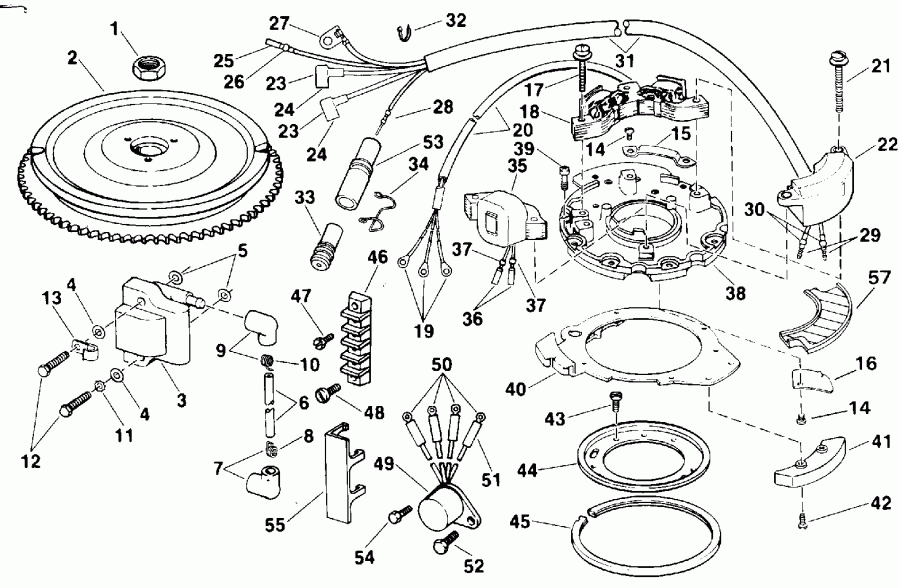 ��������� ��������� Evinrude E30TEEIC 1991  - nition - nition