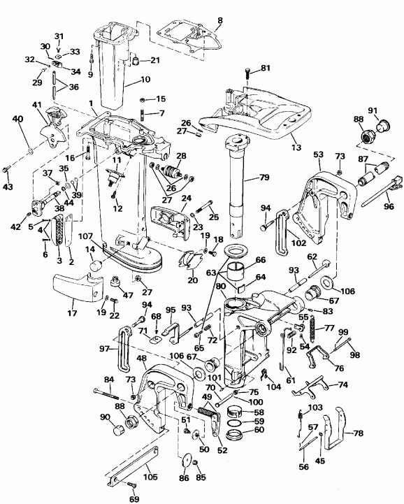 ��������� �������� ����� Evinrude E35RLEIC 1991  - 30 & 35 Models Only / 30 & 35 Models Only