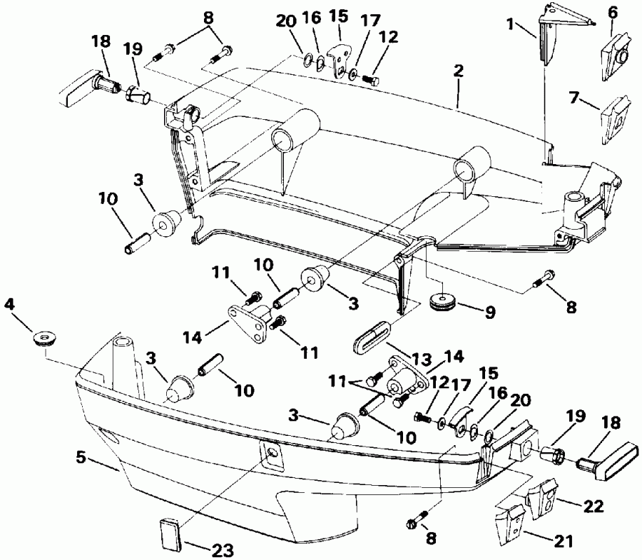 �������� ����� EVINRUDE E40REIA 1991  - wer ������ ��������� (�����) - wer Engine Cover