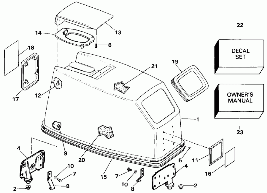 �������� ��������� ����� EVINRUDE E40TLEIA 1991  - Johnson ���� Start Only