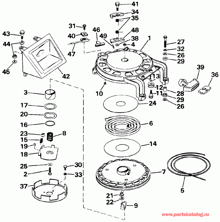 ��������� Evinrude E40TLEIA 1991  - wind Starter / wind �������