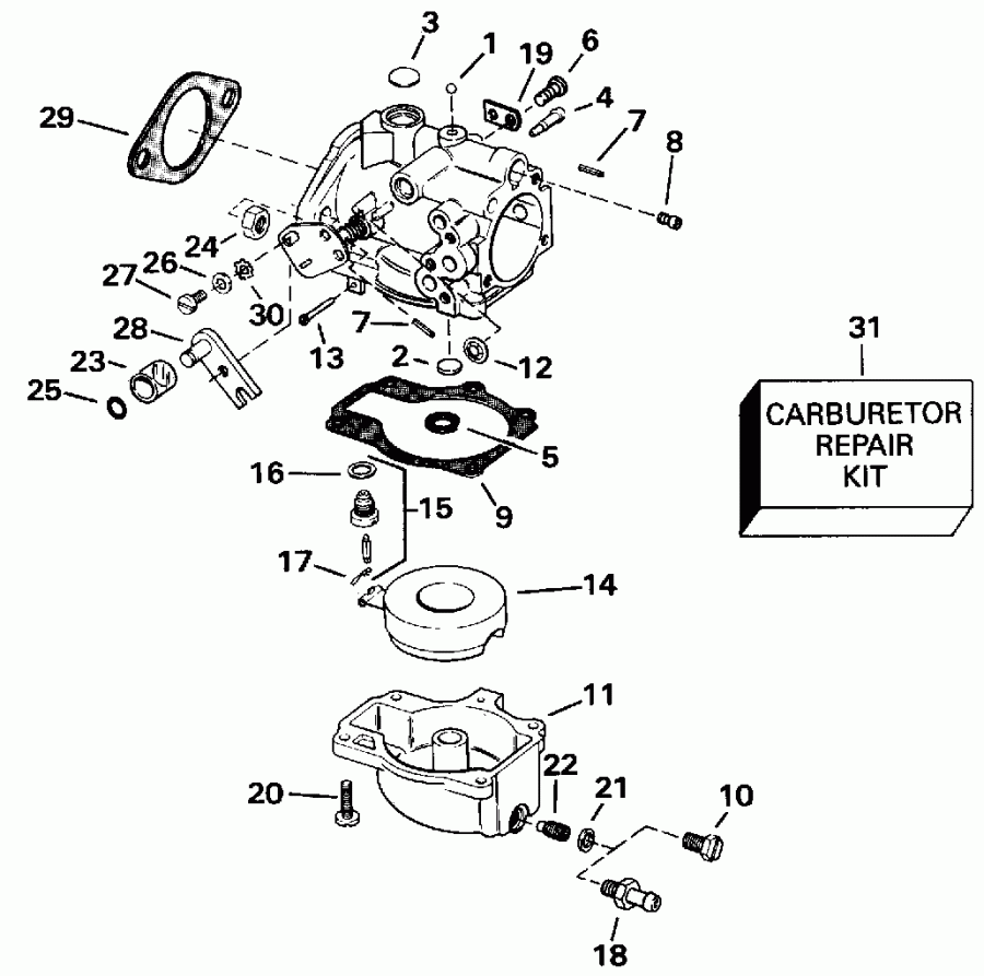 ��������� ��������� ������� E45RCEIA 1991  - 55 Model 15 ���� Transom Models - 55 Model 15 In. Transom Models