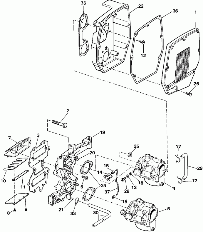 ����� Evinrude E48ESLEIM 1991  - take Manifold - take ���������