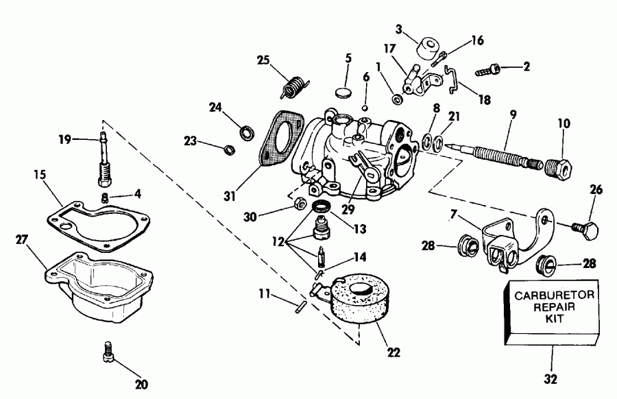 ��������� EVINRUDE E4RDHLEIA 1991  - rburetor