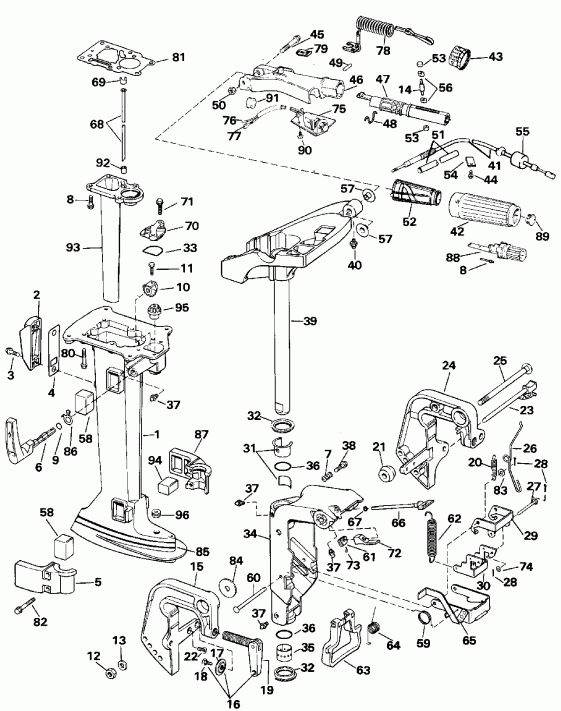 ��������� ��������� EVINRUDE E4RDHLEIA 1991  - dsection - dsection