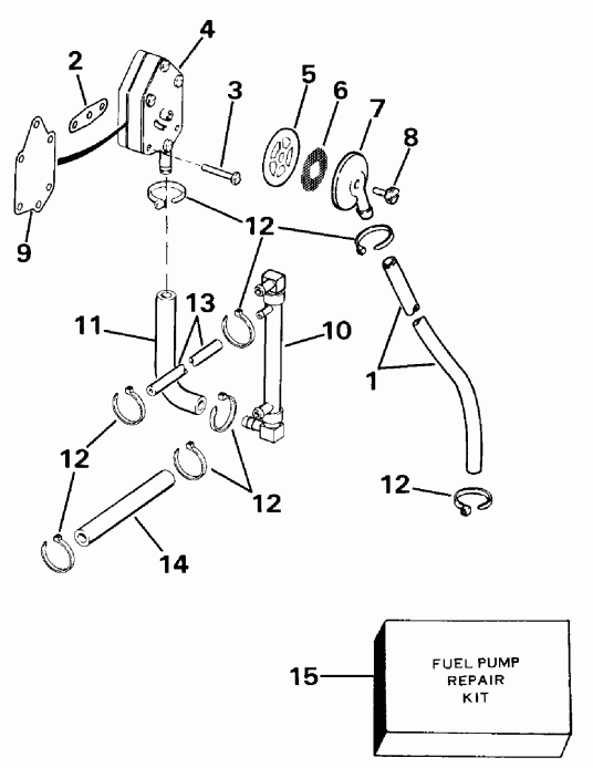 ��������� ����� EVINRUDE E4REIA 1991  - dsection - dsection