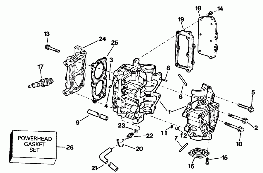 �������� ����� ������� E4RLEIA 1991  - linder & Crankcase - linder & ������ ���������