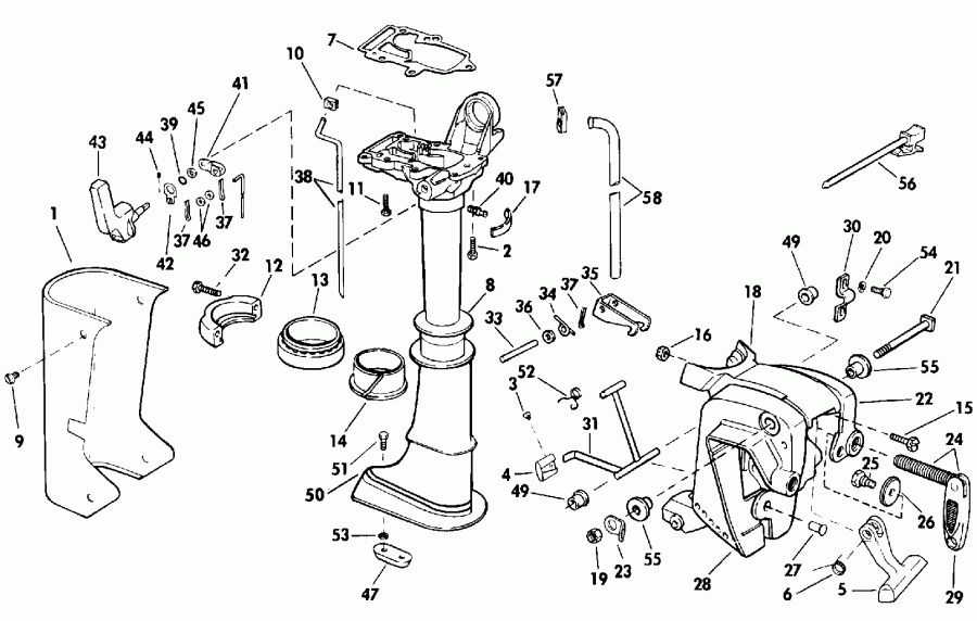����� Evinrude E4RLEIA 1991  - dsection / dsection