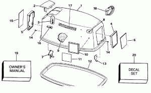������ ��������� (�����) - Evinrude 25-40 (Engine Cover - Evinrude 25-40)