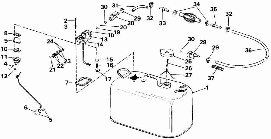 �������� ����� EVINRUDE E50BEEIA 1991  - el Tank - el Tank