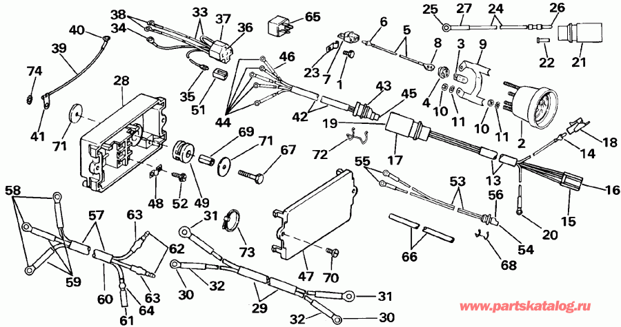 �������� ��������� ����� EVINRUDE E50BEEIA 1991  - ���� Start - Rope Start