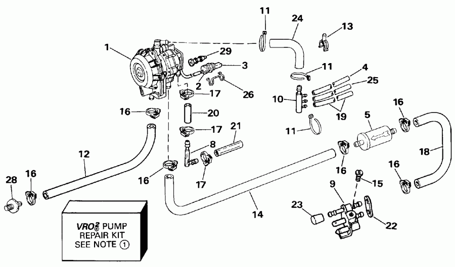 �������� ����� EVINRUDE E50BEEIA 1991  - o2 Pump / o2 �����