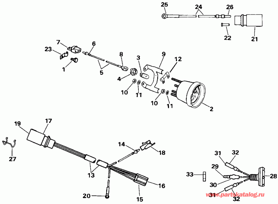 �������� ��������� ����� Evinrude E50JEIA 1991  - wer Trim / tilt ��������� - wer Trim/tilt Electrical