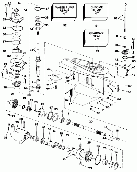 ��������� �������� ����� EVINRUDE E50TELEIA 1991  - arcase
