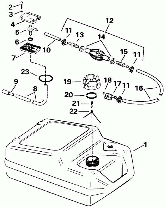 ��������� EVINRUDE E55RWLEIA 1991  - el Tank - el Tank