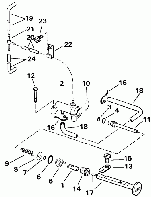 ��������� ��������� EVINRUDE E55RWLEIA 1991  - Rope Start - ���� Start