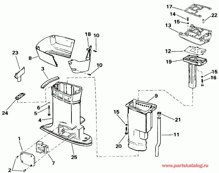 �������� ��������� ����� EVINRUDE E60ELEIB 1991  - haust ������