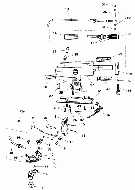  EVINRUDE E6SLEIA 1991  - ee������ Handle - eering Handle
