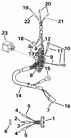 ��������� ����� EVINRUDE E70TTLEIE 1991  - wer Trim / tilt ���������