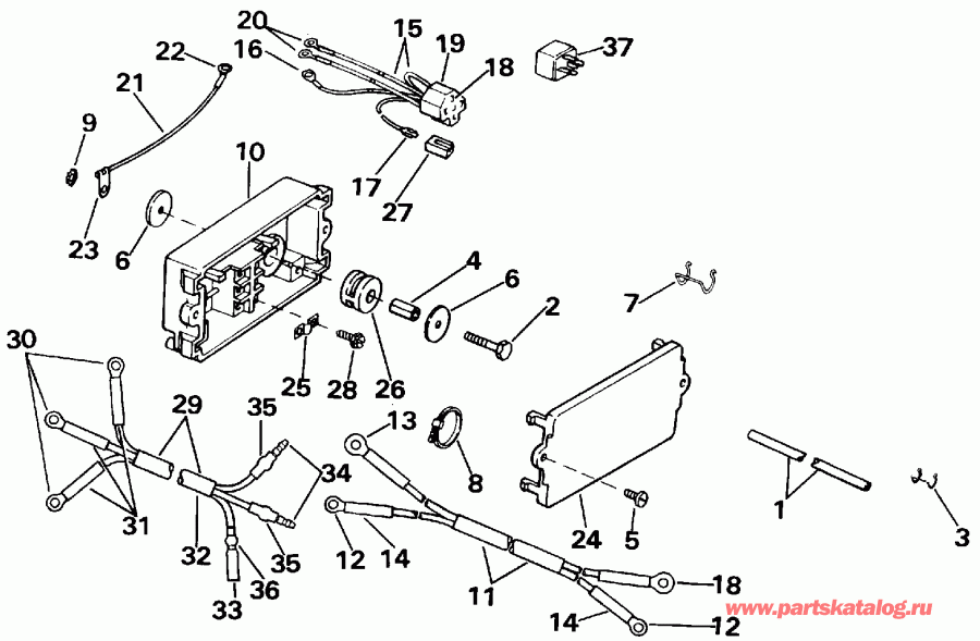 EVINRUDE E85TTLEIE 1991  - wer Trim / tilt ��������� / wer Trim/tilt Electrical
