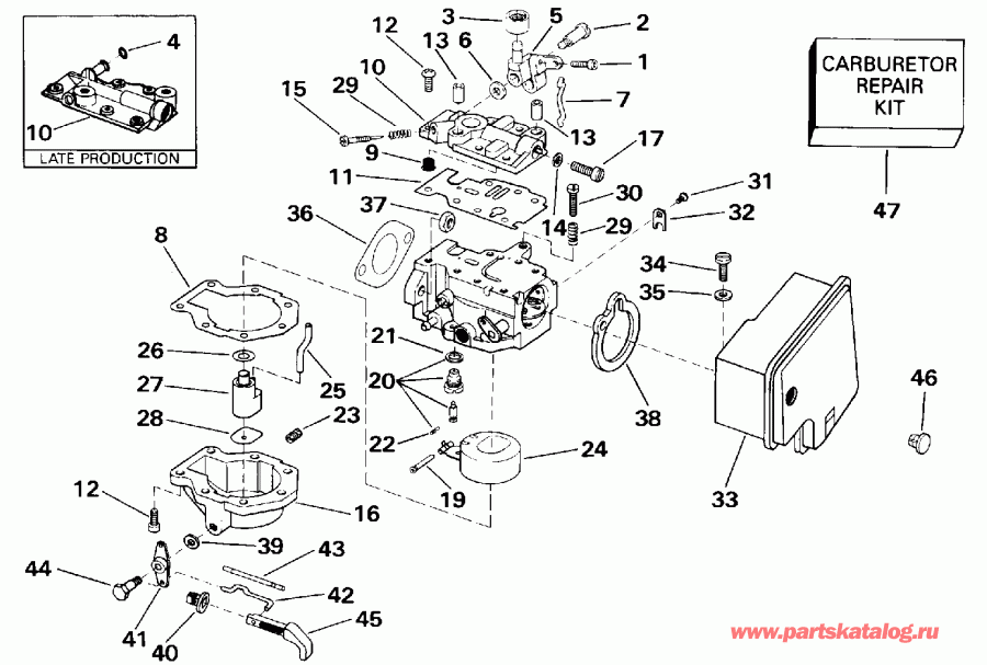�������� ����� Evinrude E8RLEIA 1991  - rburetor