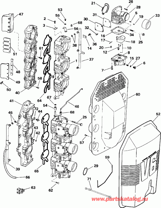 �������� ��������� ����� ������� TE150GLEIS 1991  - rburetor � �������� ��������� - rburetor And Intake Manifold