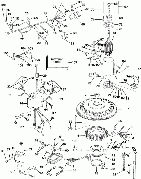 ��������� ����� Evinrude TE150SLEIE 1991  - nition System