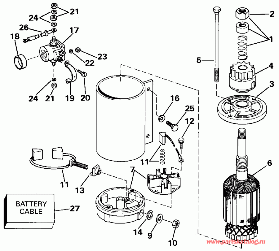 ��������� ��������� Evinrude TE60TLEIB 1991  - ectric Starter - ectric �������