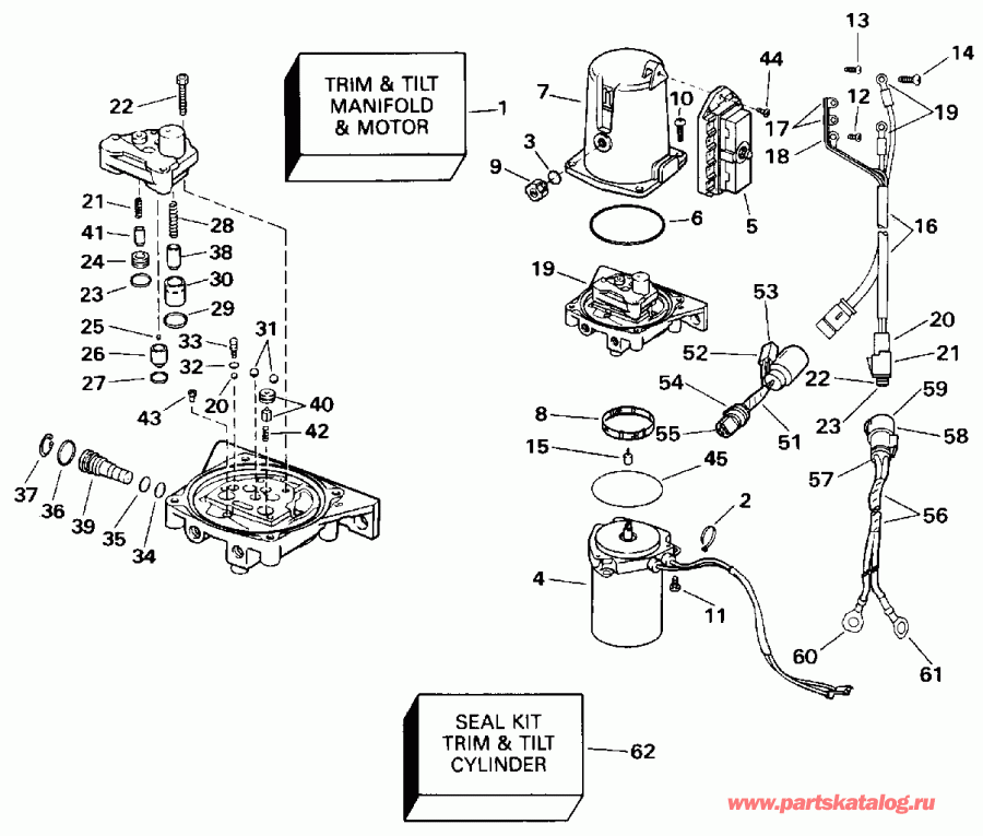 ��������� ����� Evinrude TE90TLEIE 1991  - Quiet Rider - Quiet Rider
