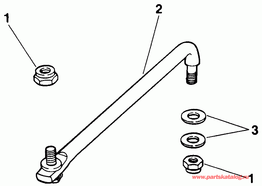 ��������� ����� ������� VE115TLEIE 1991  - ee������ ����������� Kit (w / ���������������� ��������� �������) / eering Link Kit (w/power Trim & Tilt)