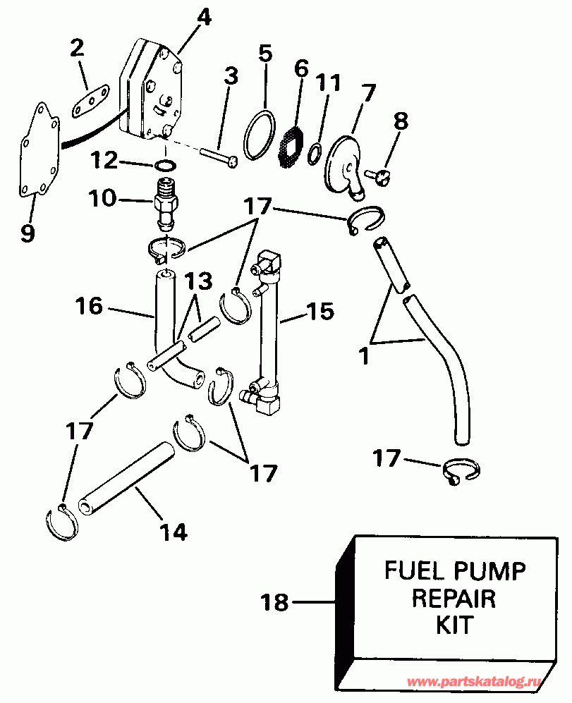 ��������� EVINRUDE VE115TXEIE 1991  - 88 Models - 88 Models