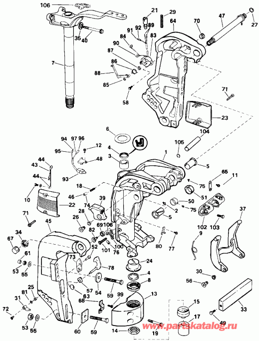 ��������� ����� EVINRUDE VE150GLEIS 1991  - dsection