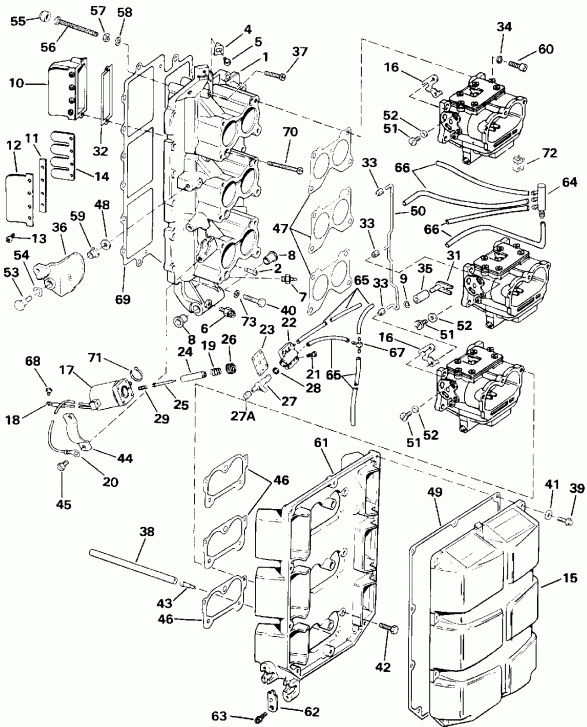 ��������� �������� ����� Evinrude VE150SLEIE 1991  - take ��������� - take Manifold