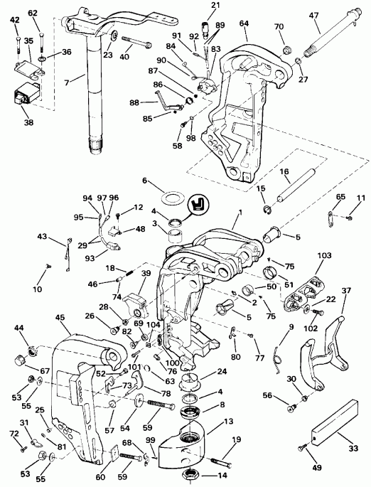 ��������� ����� EVINRUDE VE150SLEIE 1991  - dsection / dsection