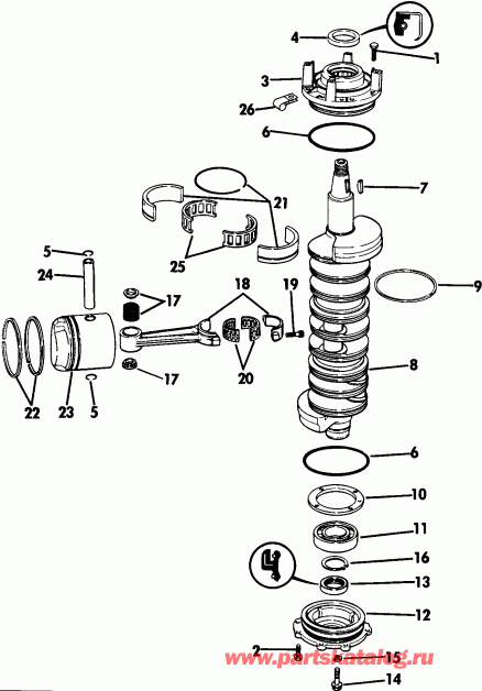 �������� ��������� ����� ������� VE150TLEIE 1991  - ankshaft & Piston / ank��� & �������