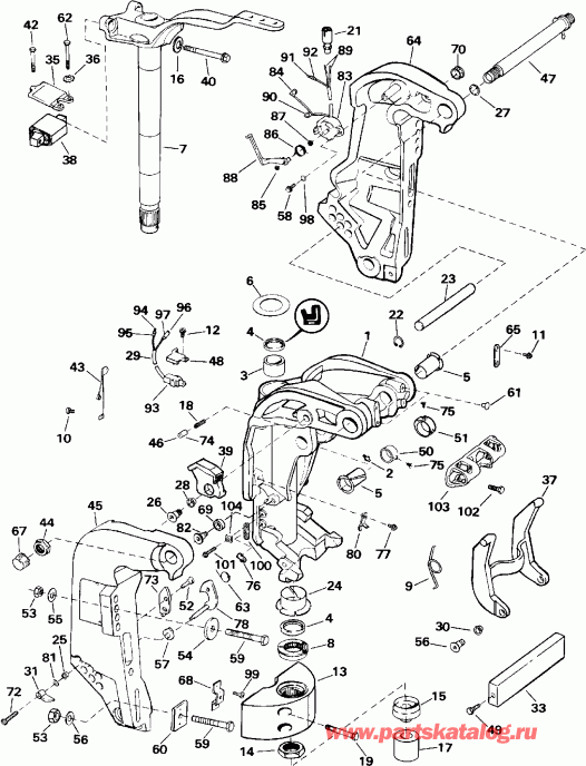 ��������� ��������� Evinrude VE150TLEIE 1991  - dsection