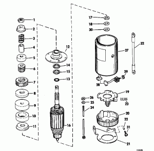 ������ ��������� (�����) - Johnson-150 / 175 Only (Engine Cover - Johnson-150/175 Only)
